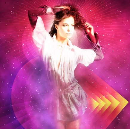 Абстрактный космический эффект для девушки