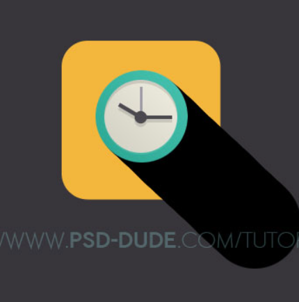 Длинные тени от плоских иконок