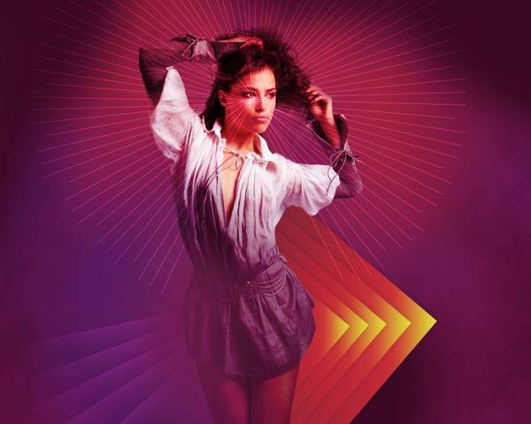 Абстрактный космический эффект для девушки