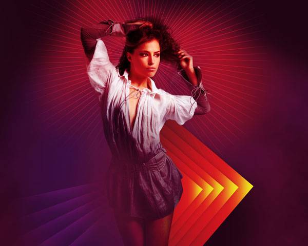 Абстрактный космический эффект для девушки