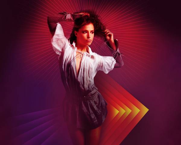 Абстрактный космический эффект для девушки