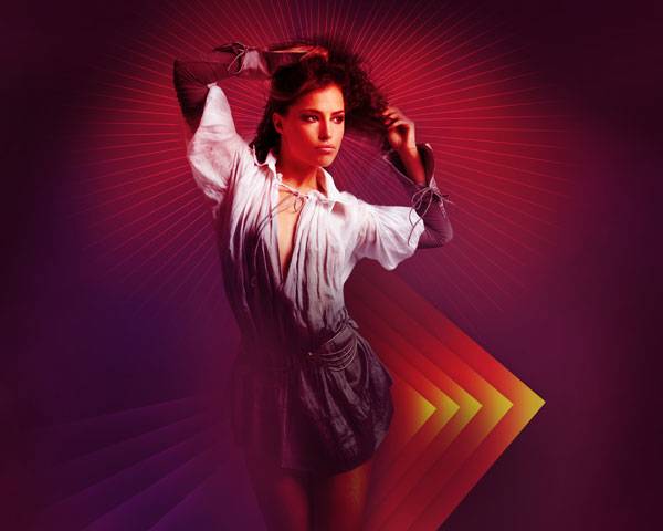 Абстрактный космический эффект для девушки