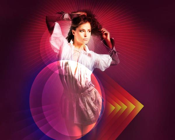 Абстрактный космический эффект для девушки