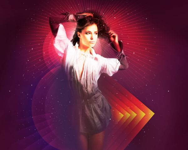 Абстрактный космический эффект для девушки