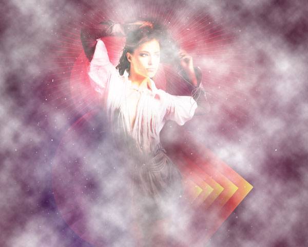 Абстрактный космический эффект для девушки