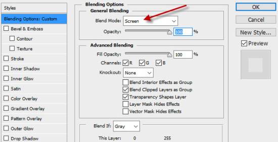 Сочетание огня и снега для текстового эффекта