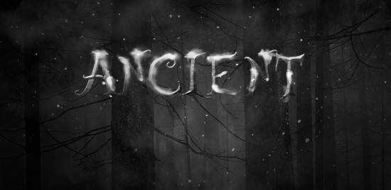 Сочетание огня и снега для текстового эффекта