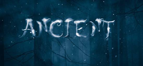 Сочетание огня и снега для текстового эффекта