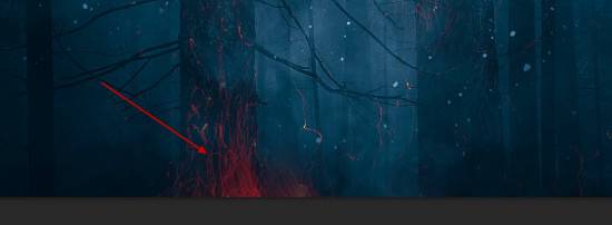 Сочетание огня и снега для текстового эффекта