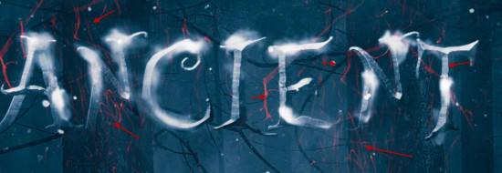 Сочетание огня и снега для текстового эффекта