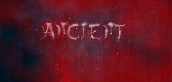 Сочетание огня и снега для текстового эффекта