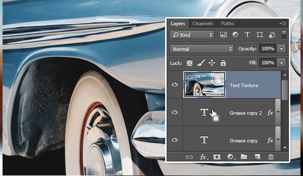 Хромированный текст в стиле ретро