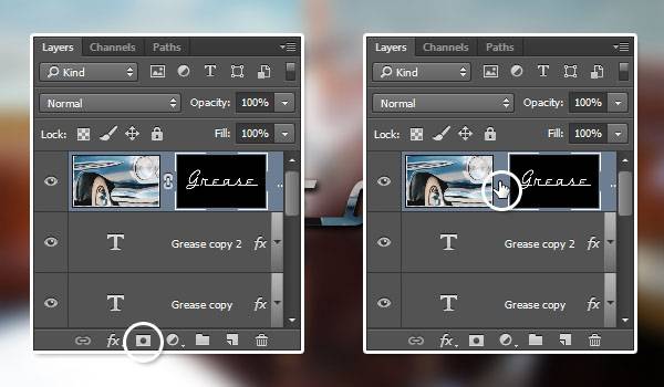 Хромированный текст в стиле ретро