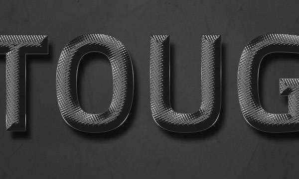 Сияющий хромированный текст