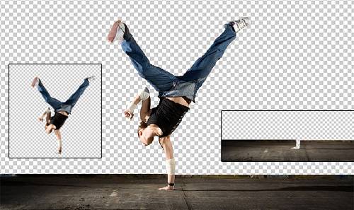 Танцор, окружённый цветным свечением