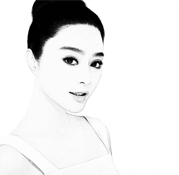 Чёрно-белый рисунок в Фотошопе