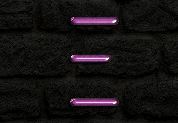 Неоновые буквы на кирпичной стене