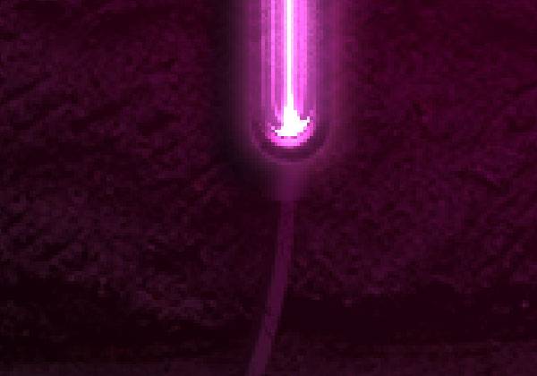 Неоновые буквы на кирпичной стене