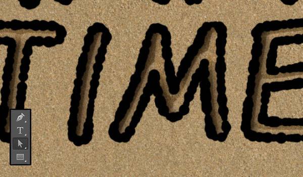 Надпись на песке