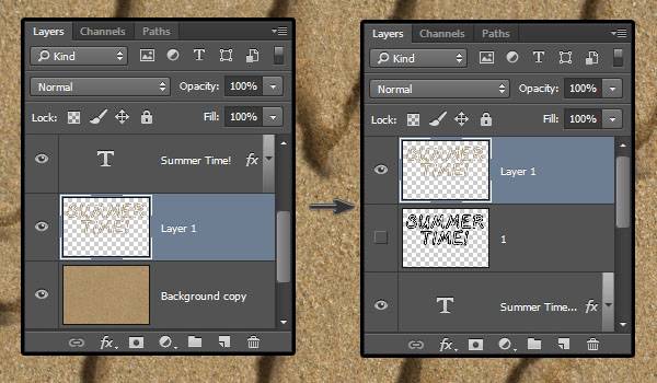 Надпись на песке