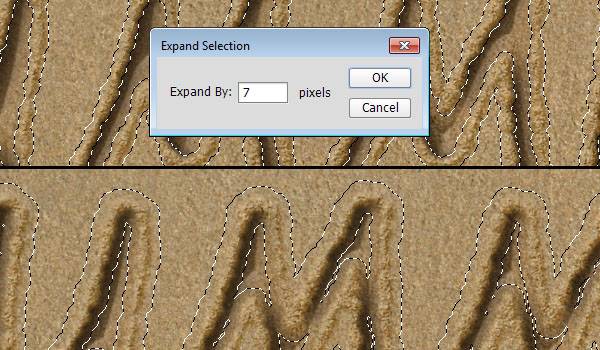 Надпись на песке