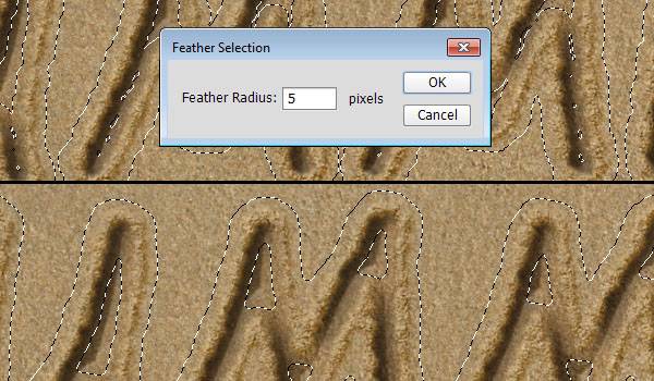 Надпись на песке