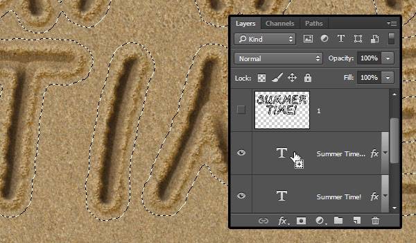 Надпись на песке