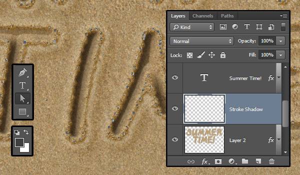 Надпись на песке