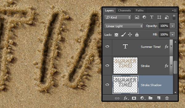 Надпись на песке