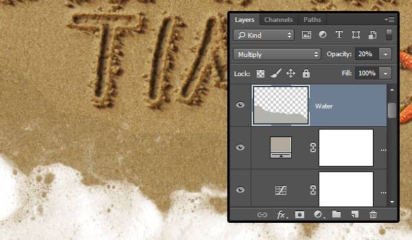 Надпись на песке