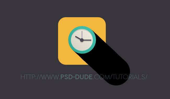 Длинные тени от плоских иконок